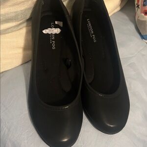 London Fog Black Women's Slip-On Ballet Flats
